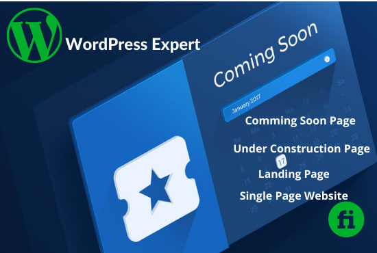 I will create coming soon page, under construction, landing page