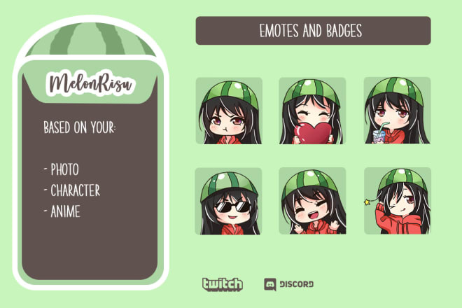 I will create custom emotes for twitch and discord