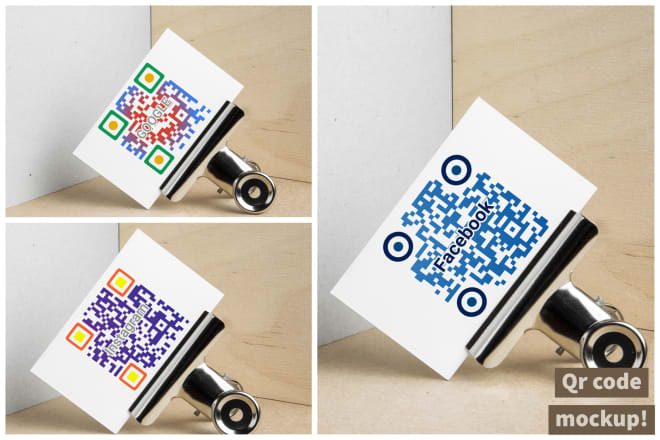 I will create custom qr codes with logo