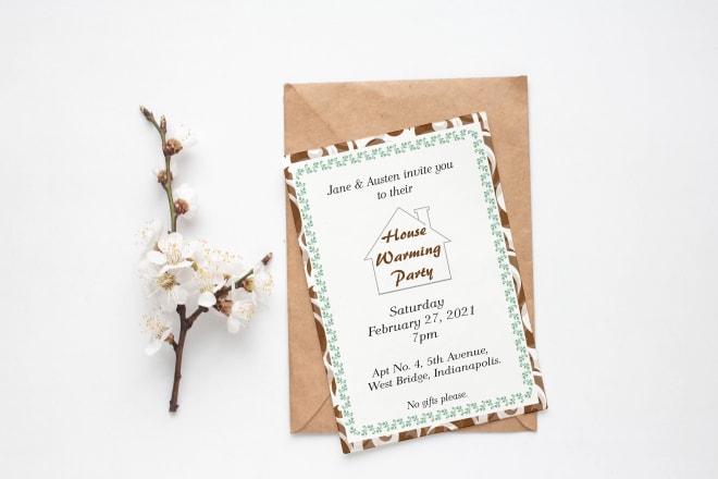 I will create customized elegant invitation cards