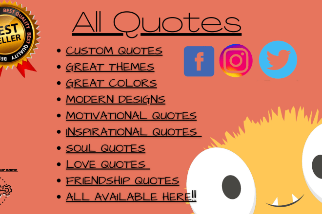 I will create customs inspirational image quotes with your logo
