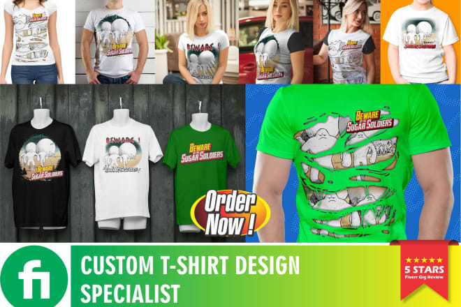 I will create cute t shirt design ready for teespring with 3d mockup