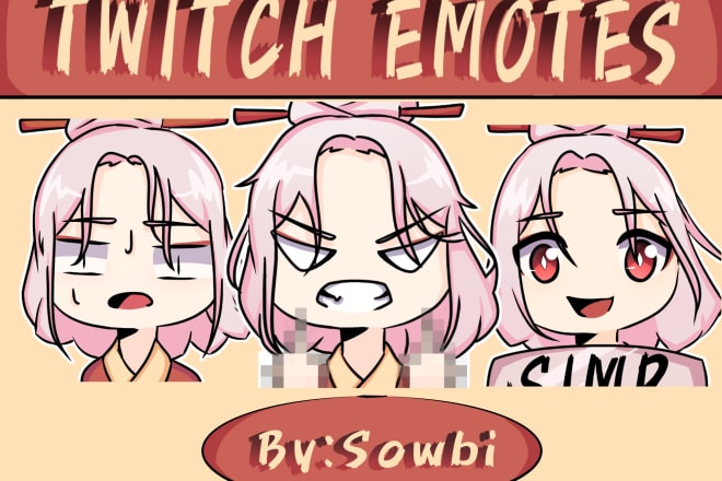 I will create cute twitch emotes