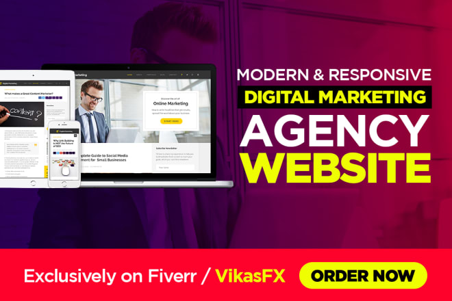 I will create digital marketing agency website