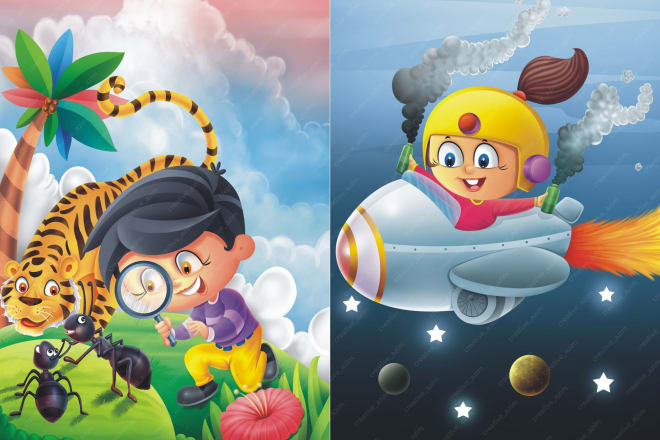 I will create expert children book illustration in any style