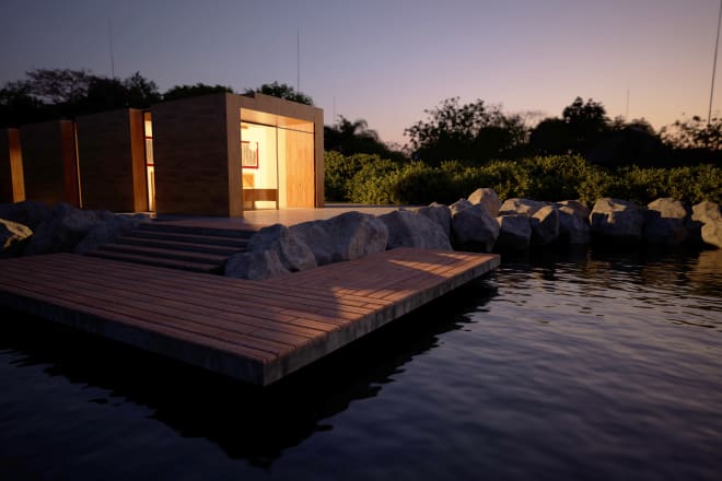 I will create exterior landscape design with realistic rendering