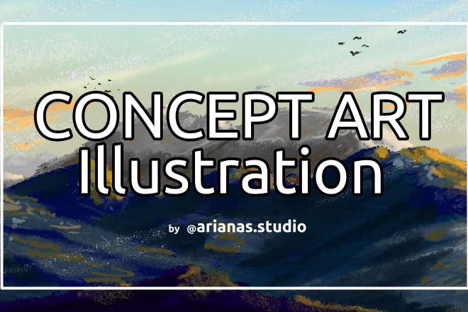 I will create fantastic and colorful concept art scene