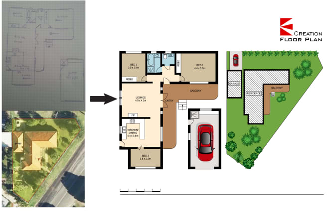 I will create floor plan for real estate agents in 12 hrs