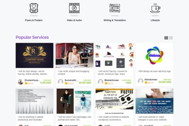 I will create freelance marketplace website like fiverr freelancer clone