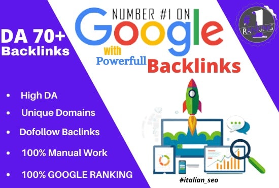 I will create high da powerful dofollow backlinks