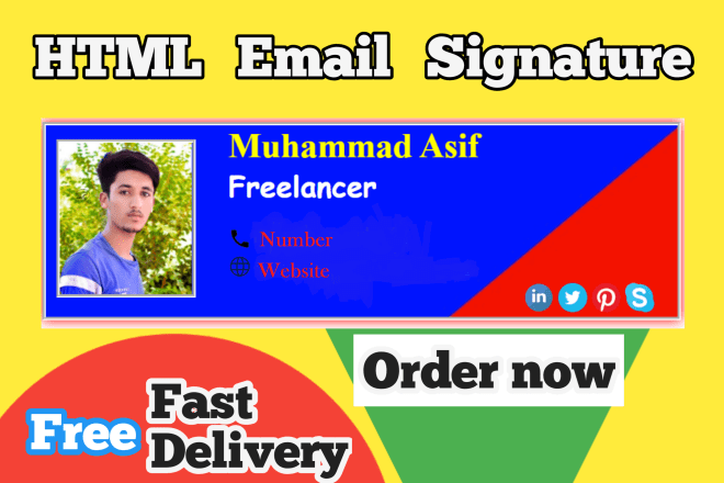 I will create html email signature for outlook, gmail etc