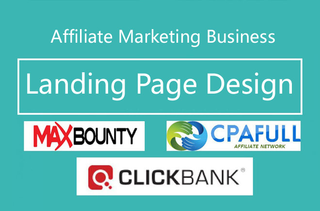 I will create landing page for clickbank maxbounty affiliate marketing clickfunnels
