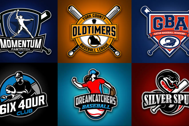 I will create logo for your baseball softball team