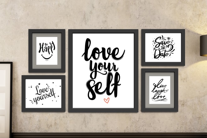 I will create minimalist typography art and quote poster