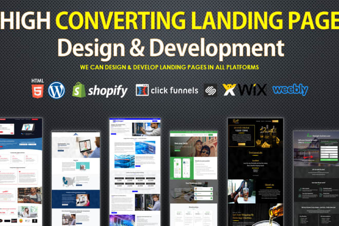 I will create modern high converting landing page or squeeze page design
