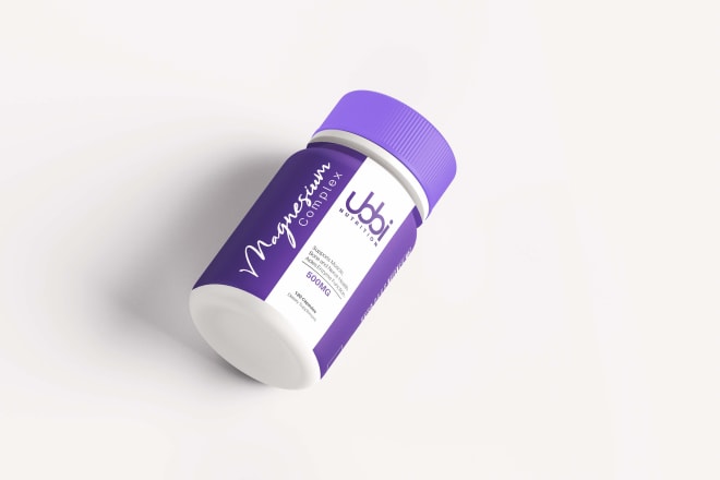 I will create modern supplement label design