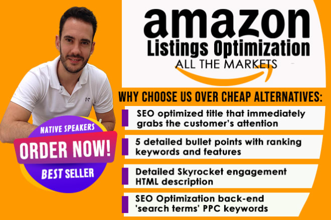 I will create premium amazon listing fba optimization any languages