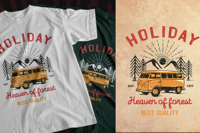 I will create premium vintage t shirt design