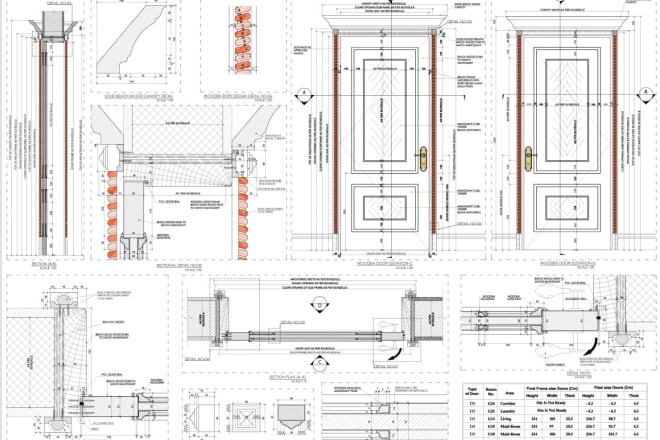 I will create professional architectural drawing, 2d floor plan and sectional elevation