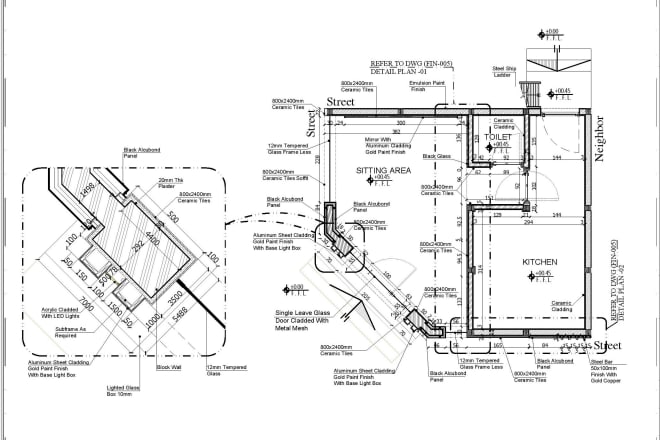 I will create professional architectural drawing, 2d floor plan and sectional elevation