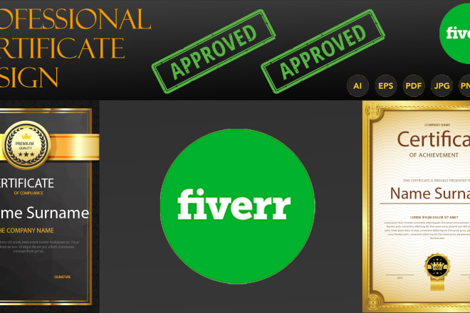 I will create professional creative certificate designs