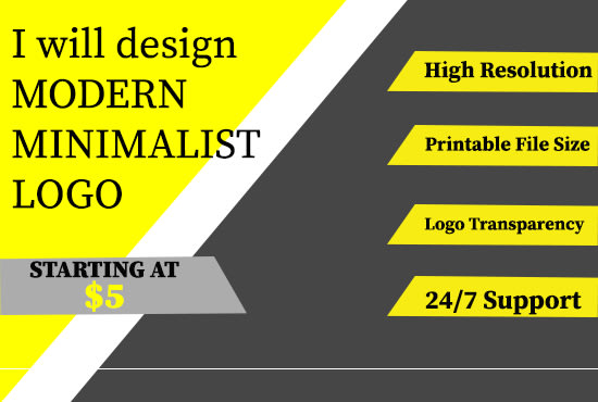 I will create professional flat minimalist monoline logo design