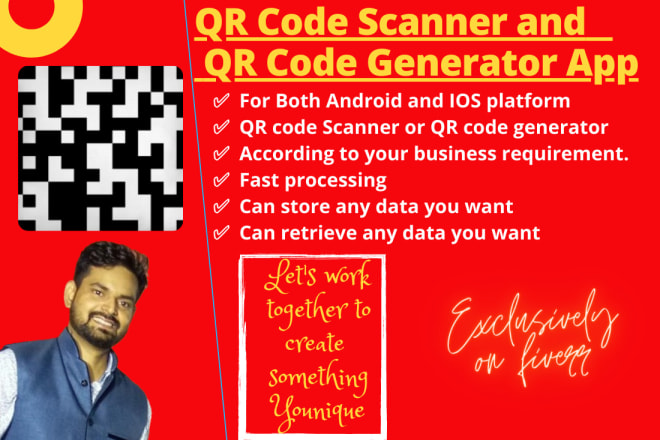 I will create qr code generator and qr code scanner app for android IOS