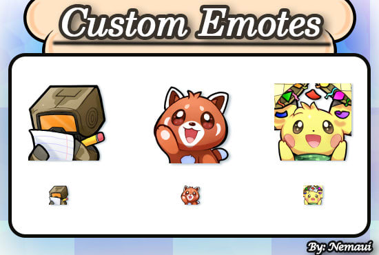 I will create quality twitch emotes and cute sub badges