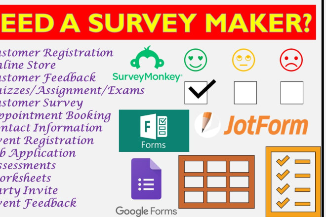 I will create responsive google forms, jot form, typeform and microsoft forms