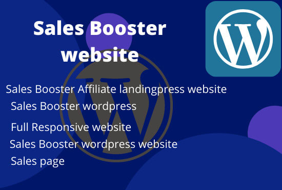 I will create sales booster affiliate landing page