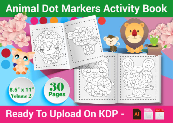 I will create scissors skill dot marker coloring book pages