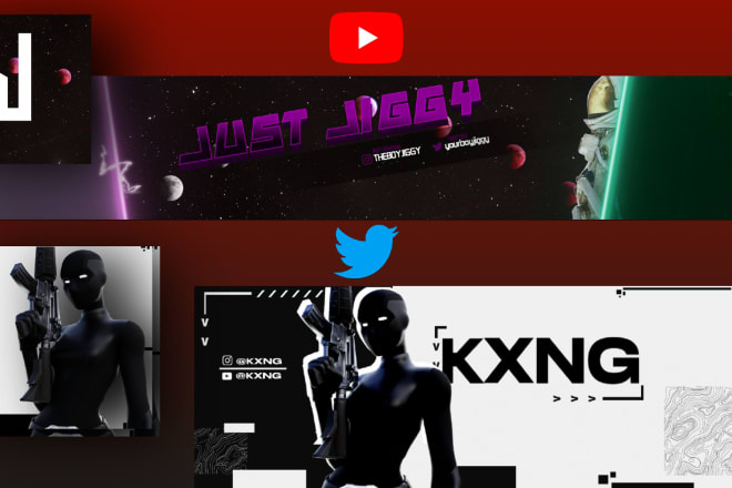 I will create social media banner, header and logo