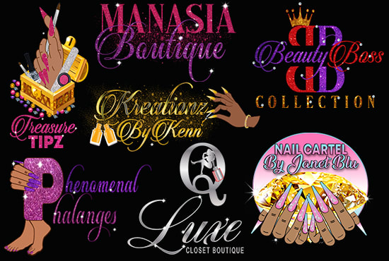 I will create sparkle nails or boutique logo design in 12 hours
