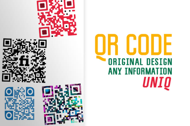 I will create uniq qr codes in vector or raster format