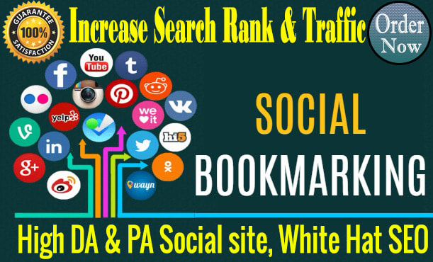 I will create unique domain 100 social bookmark for high quality backlinks
