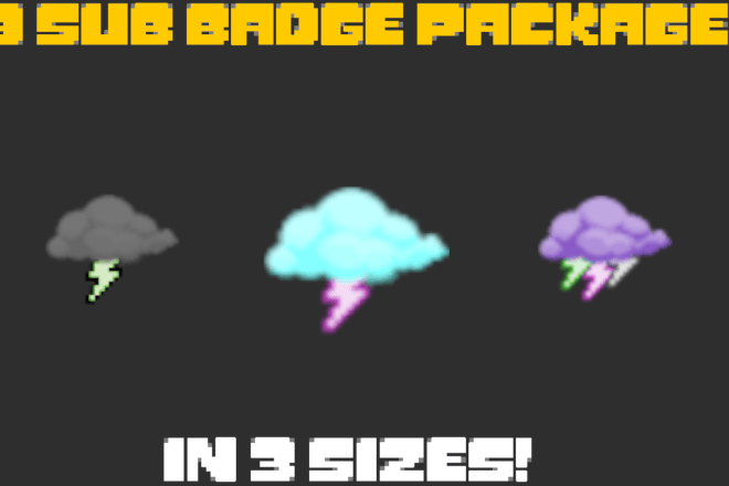I will create up to 9 twitch sub badges for you