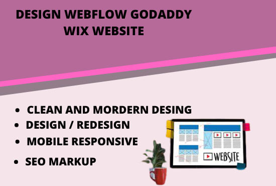 I will create, update or fix webflow godaddy and wix website design