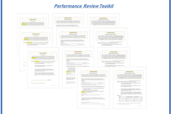I will create various performance reviews templates