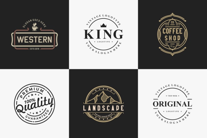 I will create vintage, emblem, stamp, badge logotype design for your company