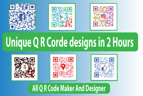 I will custom qr code maker and qr code design service provide
