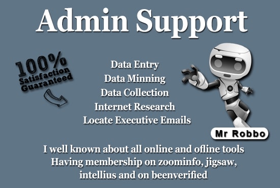I will data entry, data mining and data collection