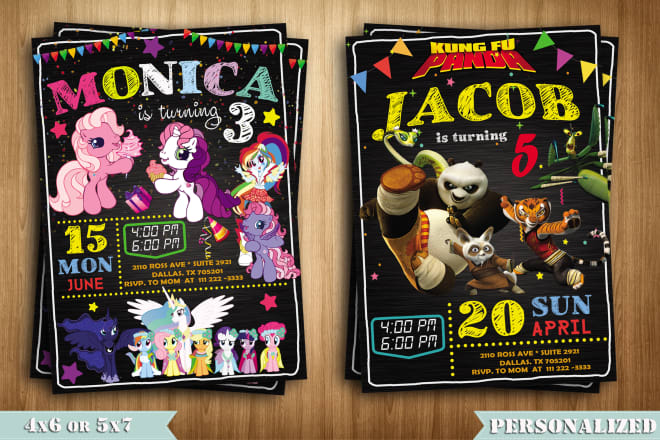 I will design a birthday invitation for kids