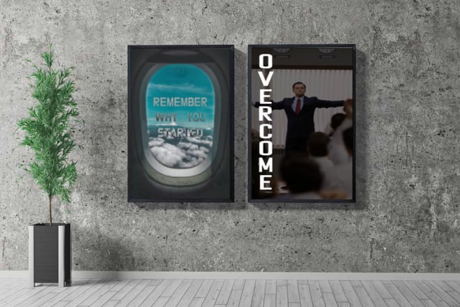 I will design a clean motivational quote poster for you