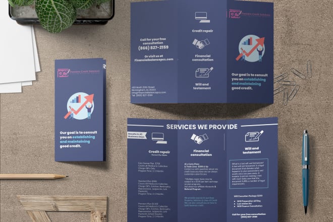 I will design a pamphlet or brochure or booklet for your business
