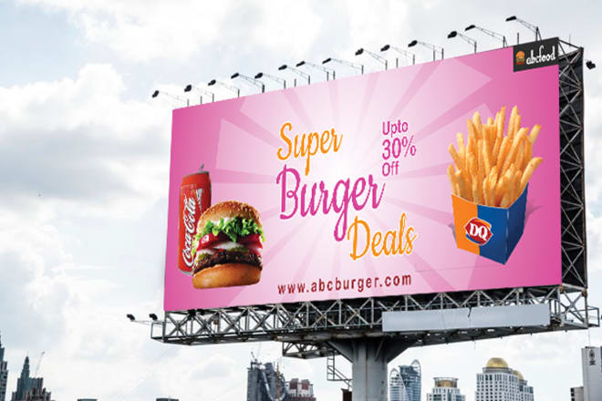 I will design a professional billboard and hoarding for you