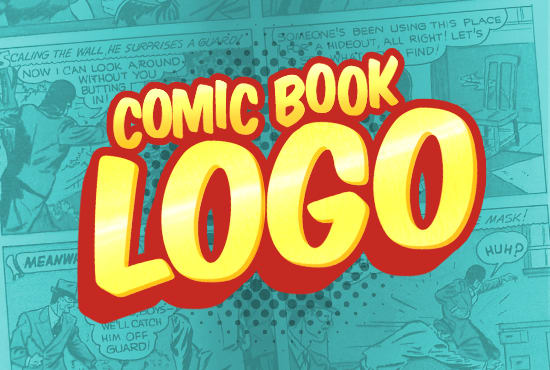 I will design a professional logo for your comic book