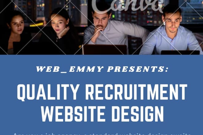 I will design a recruitment job agency job board staffing hiring consultancy website