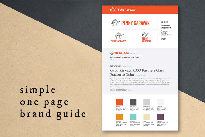 I will design a simple brand guide