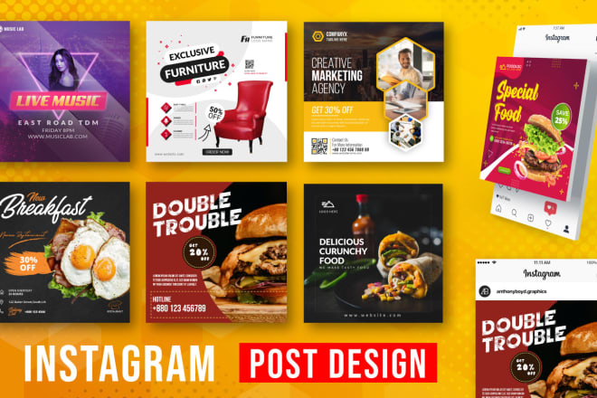 I will design amazing instagram post or facebook cover photo banner