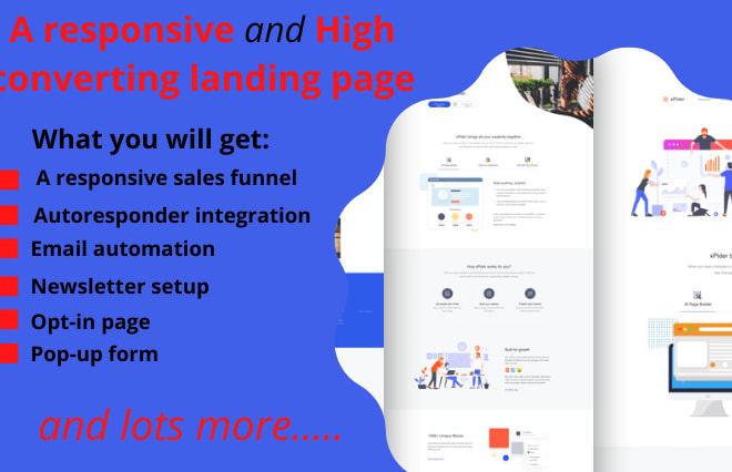 I will design amazing landingpage using convertri,unbounce,instapage,getresponse,shogun